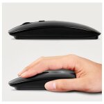 Souris pour pc asus usb sans fil ultra plate universelle capteur optique 3 boutons ordinateur (noir) ...