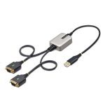 Startech. com adaptateur usb vers s�rie de 2 ports de 60cm, vis / �crous db9 interchangeables, com r�tention, ...