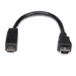 Startech. com c�ble adaptateur micro usb vers mini usb m / f 15 cm - neuf