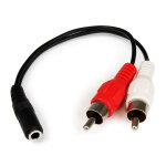 Startech. com câble en y mini - jack 3, 5mm vers 2x rca de 15 cm - adaptateur audio mini - jack (f) vers ... Startech. com câble en y mini - jack 3, 5mm vers 2x rca de 15 cm - adaptateur audio mini - jack (f) vers ...