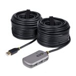 Startech. com hub usb d'extension - c�ble d'extension usb 2. 0 de 24m avec concentrateur usb - a � 4 ...