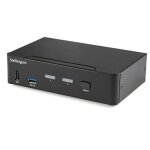 Startech. com switch kvm displayport  2 ports - 4k60hz - cran unique - switch kvm usb uhd dp 1. 2  ...