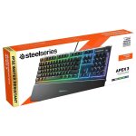 Steelseries apex 3 clavier usb azerty franais noir - neuf