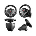 Subsonic sv200 noir, gris usb volant + pdales nintendo switch, pc, playstation 4, xbox - neuf