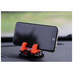 Support voiture a poser pour smartphone tableau de bord universel tete haute rotatif 360 (noir / rouge) ...