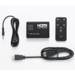 Switch hdmi 4 entres 1 sortie support le 4k avec une tlcommande + cble hdmi 80 cm inclus - fiches ...