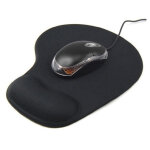 Tapis de souris mousse pour pc yonis tendinite bureau repose poignet (noir) - neuf