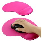 Tapis souris pc repose poignet ergonomique anti drapant ultra fin rose yonis - neuf
