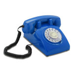Tlphone fixe filaire rtro vintage avec cadran rotatif - neuf
