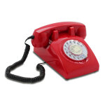 Tlphone fixe filaire rtro vintage avec cadran rotatif - neuf