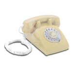 Tlphone fixe filaire rtro vintage avec cadran rotatif - neuf