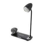 Tellur nostalgia chargeur de bureau sans fil 15 w, haut - parleur bluetooth 5 w, lampe de bureau, noir ...