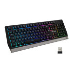 The g - lab keyz tungsten clavier rf sans fil azerty fran�ais noir, argent - neuf