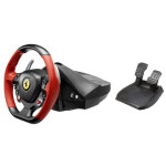 Thrustmaster ferrari 458 spider noir, rouge volant + pdales xbox one - neuf