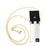 Tour de cou cha�ne pour apple iphone 12 / 12 pro en cr�me beige housse de protection �tui en silicone ...