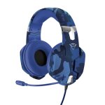 Trust gxt 322b carus casque avec fil arceau jouer noir, bleu - neuf