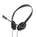 Trust hs - 100 casque avec fil arceau bureau / centre d'appels noir - neuf