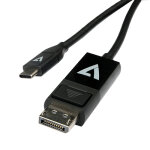 V7 v7ucdp - 2m changeur de genre de c�ble usb type - c 3. 2 gen 1 displayport noir - neuf