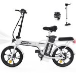 Vlo lectrique pliant - hitway bk5 - pneu 16 pouces - blanc - neuf