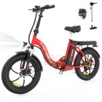 Vélo électrique pliant hitway - pneu 20 pouces fat tire ebikes - 250 w - shimano à 7 vitesses - rouge ... Vélo électrique pliant hitway - pneu 20 pouces fat tire ebikes - 250 w - shimano à 7 vitesses - rouge ...