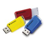 Verbatim cl usb store 'n? click 3 x 16 go rouge / bleu / jaune - neuf