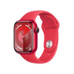 Watch series 9 gps, boitier en aluminium de 41 mm avec boucle en caoutchouc, rouge, m / l - neuf