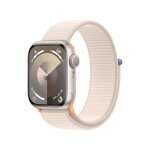 Watch series 9 gps, boitier en aluminium de 41 mm avec boucle sport, beige - neuf