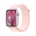 Watch series 9 gps, boitier en aluminium de 45 mm avec boucle sport, rose - neuf