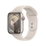 Watch series 9 gps + cellulaire, boitier en aluminium de 45 mm avec boucle en caoutchouc, beige, m / ...