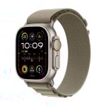Watch ultra 2 gps, boitier en titane de 49 mm avec boucle alpine, vert olive, l - neuf