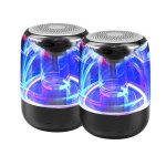 We pack 2 enceintes sans fil portable bluetooth 5. 0 radio fm batterie 1000mah lecteur carte micro sd ...