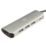 Xtrememac xwh - huc6 - 13 station d'accueil usb 3. 2 gen 1 (3. 1 gen 1) type - c argent - neuf