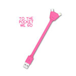 Y cable - rose - neuf Y cable - rose - neuf