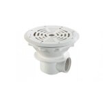 Bonde de fond  200 mm avec grille abs pour liners et prfabriqus - astralpool