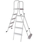 Echelle piscine hors sol astralpool reconditionne 2 x 4 marches norme nf + plateforme + scurit