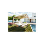 Pergola bois piscine dijon maderland