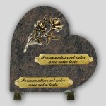 La boutique fun�raire coeur fun�raire granit himalaya - deux roses en bronze et inserts personnalisables ...