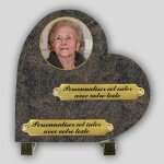 La boutique fun�raire coeur fun�raire granit himalaya - m�daillon et inserts personnalisables