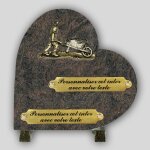 La boutique fun�raire coeur fun�raire granit himalaya - paysan avec brouette en bronze et inserts personnalisa ...