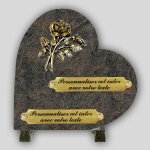 La boutique fun�raire coeur fun�raire granit himalaya - rose en bronze et inserts personnalisables