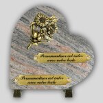 La boutique fun�raire coeur fun�raire granit juparana - bouquet de tournesols en bronze et insert personnalisa ...