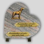 La boutique fun�raire coeur fun�raire granit juparana - chien en bronze et inserts personnalisables