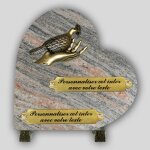 La boutique fun�raire coeur fun�raire granit juparana - main et colombe en bronze et inserts personnalisables ...