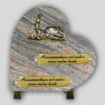 La boutique fun�raire coeur fun�raire granit juparana - paysan avec brouette en bronze et inserts personnalisa ...