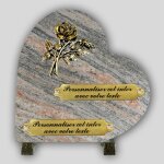 La boutique fun�raire coeur fun�raire granit juparana - rose en bronze et inserts personnalisables