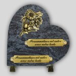 La boutique fun�raire coeur fun�raire granit mass blue - bouquet de tournesols en bronze et insert personnalis ...