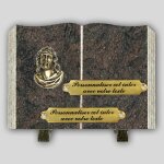 La boutique fun�raire livre fun�raire granit himalaya - christ et inserts personnalisables