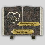 La boutique fun�raire livre fun�raire granit himalaya - coeur avec colombe et inserts personnalisables ...