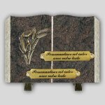 La boutique fun�raire livre fun�raire granit himalaya - epi de bl� et inserts personnalisables