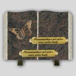 La boutique fun�raire livre fun�raire granit himalaya - papillon et inserts personnalisables